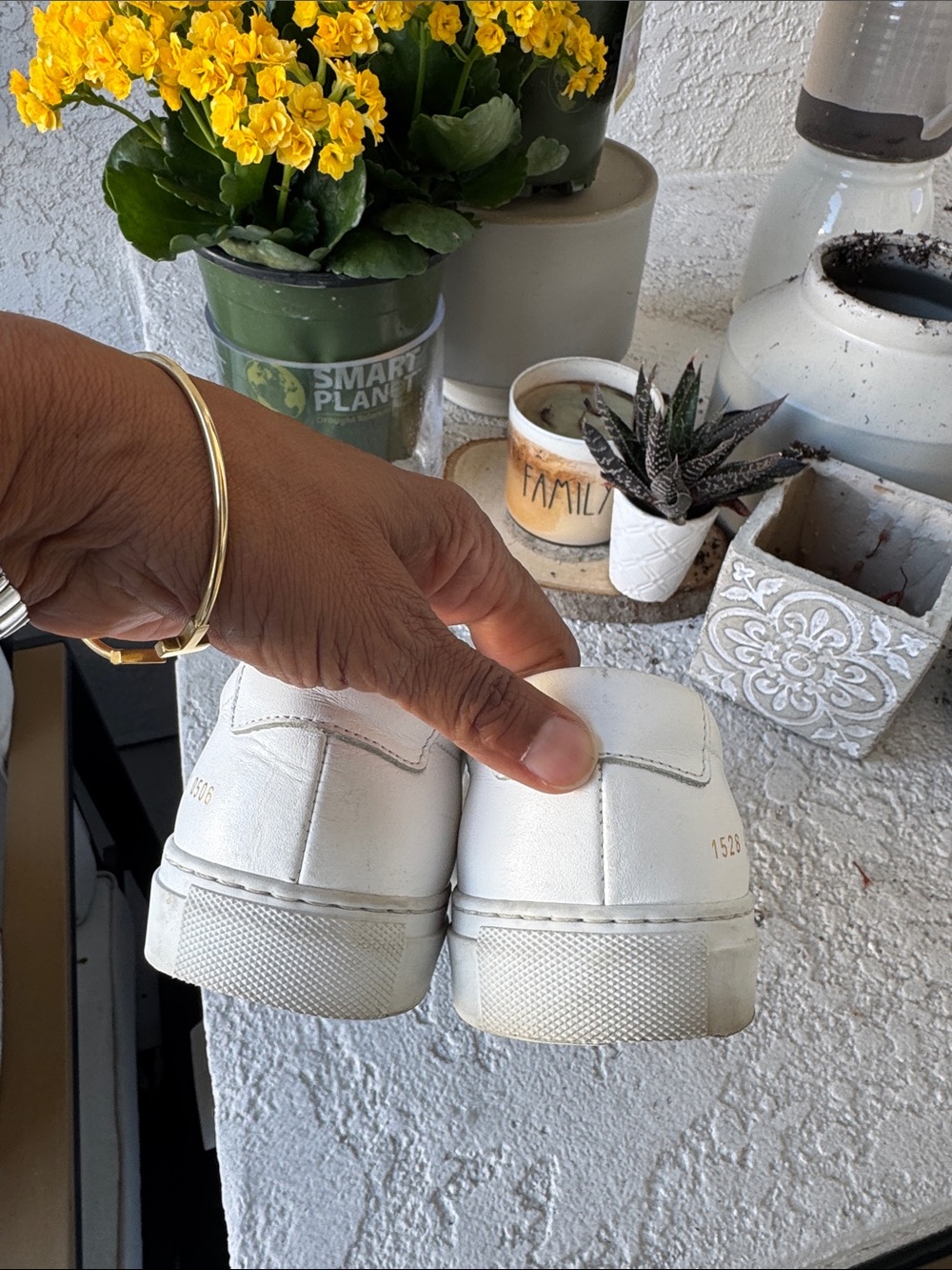 Common Projects White Tournament Low Super Leather Sneakers SZ 10-10.5 /41 - Picture 5 of 8